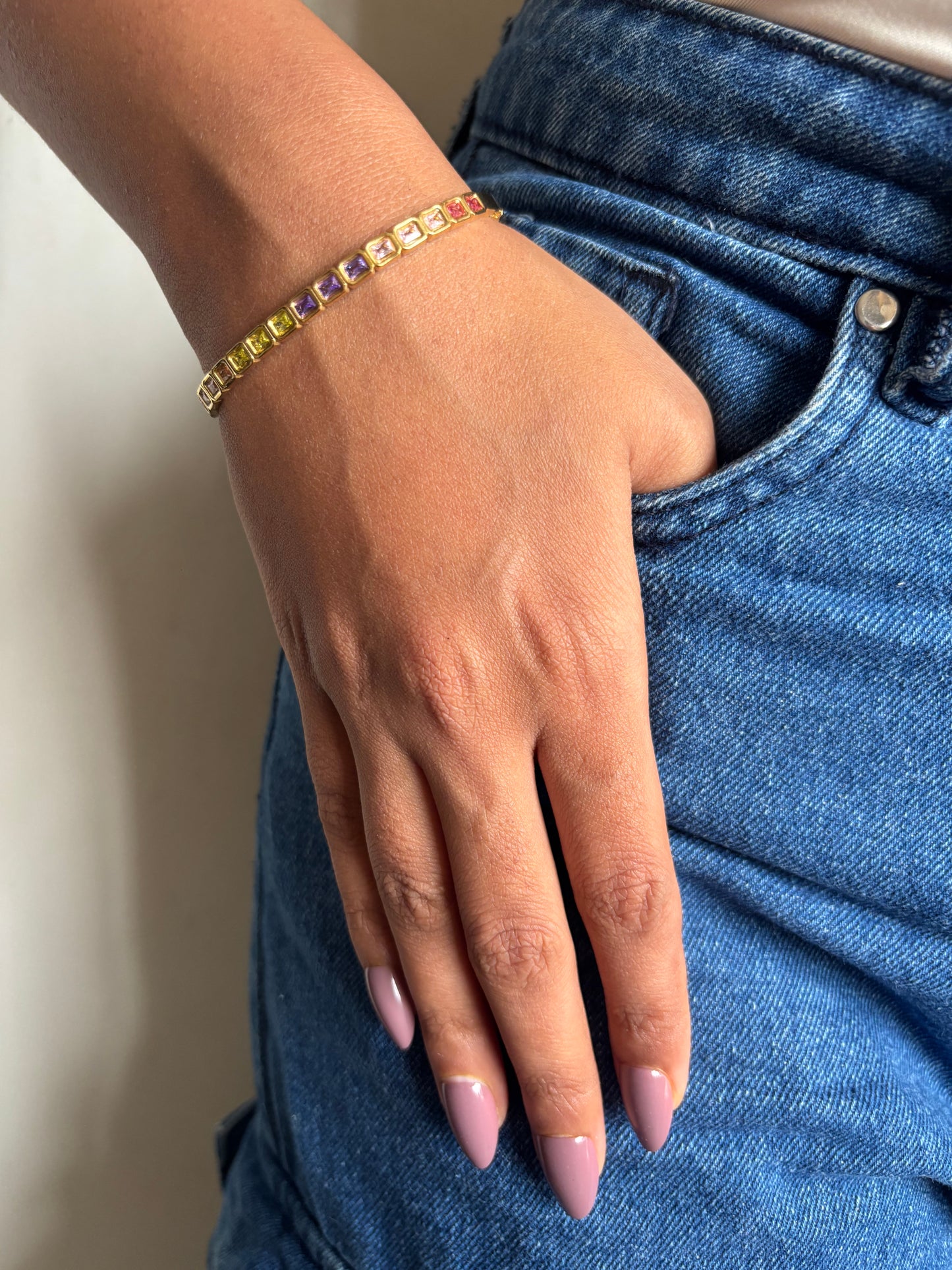 Multi cube Studded Bracelet