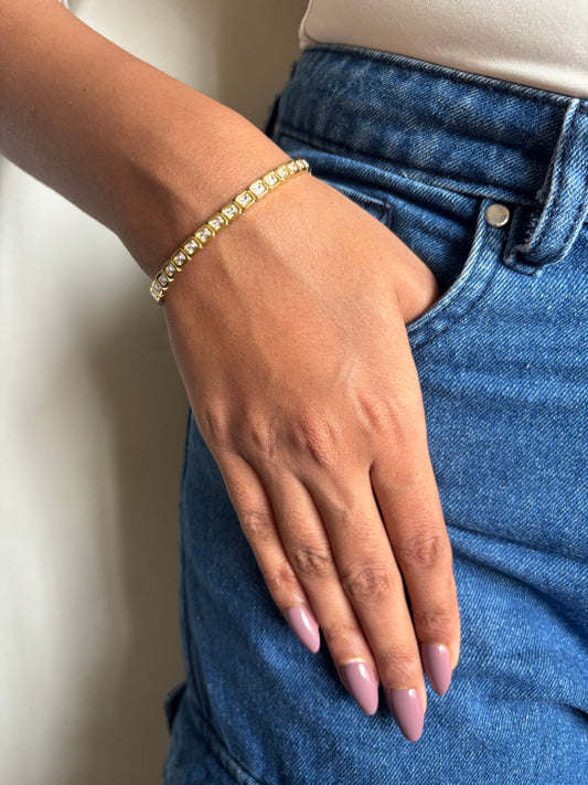 Agnes Cube Studded Bracelet (Large)