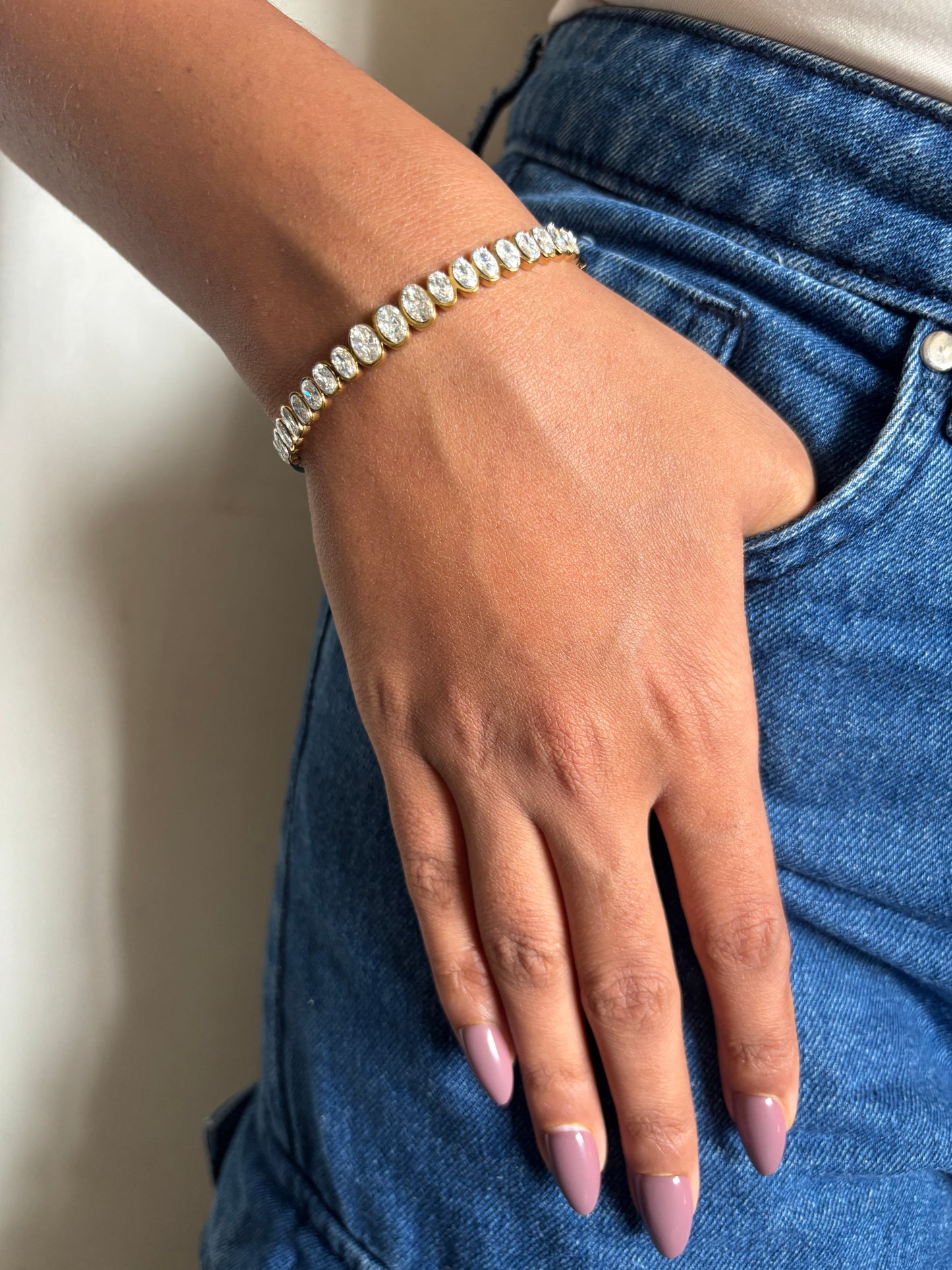 Oval Studded Band Bracelet