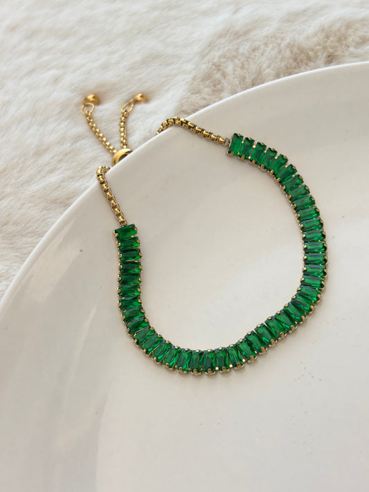 Meraki Emerald Pull-Up Bracelet